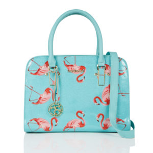 Handbag_Green_Pink_Flamingos_frt_01